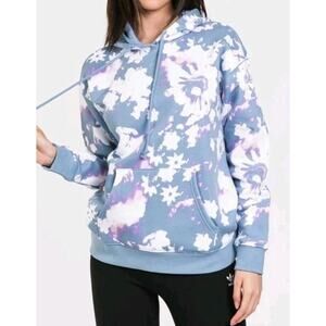 NEW Adidas Acid Floral Hoodie Women’s Large Purple Fleece Pullover H20441